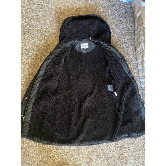 Cole Haan black quilted hooded winter jacket - Picture 3 of 6